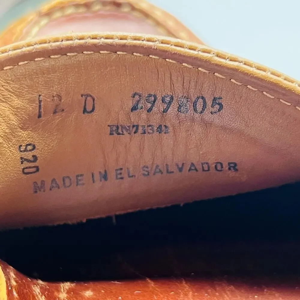 LL Bean Shoes Men 12 Brown Leather Moccasin Loafer Flats Slip On Comfort Classic